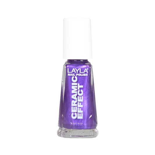 Layla Cosmetics Nail Polish Ceramic Effect N.86 Violet In The Night - Lac de Unghii Clasic