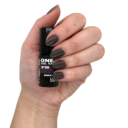 Layla Cosmetics One Step Gel Nail Polish N.8 Anthracite - Oja Semipermanenta