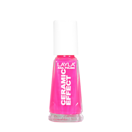 Layla Cosmetics Nail Polish Ceramic Effect N.93 The Pink Fluo - Lac de Unghii Clasic