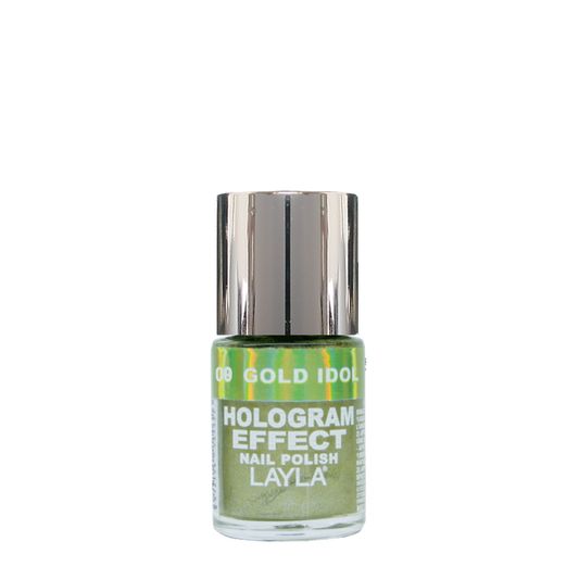Layla Cosmetics Hologram Effect N.9 Gold Idol - Lac de Unghii Clasic cu Efect Holografic