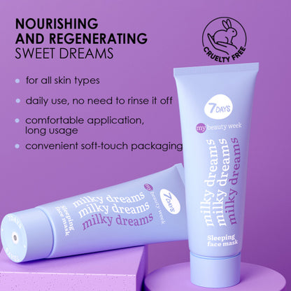 Masca de Noapte 7DAYS My Beauty Week Milky Dreams Sleeping 80ml
