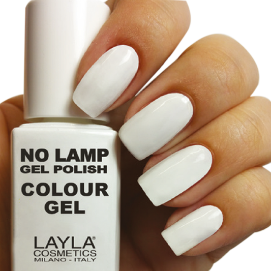 Layla Cosmetics No Lamp Gel Polish Colour N.1 Straight White - Oja Semipermanenta Hibrida