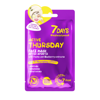 Masca de Fata 7DAYS Active Thursday Bujor & Afine 28g