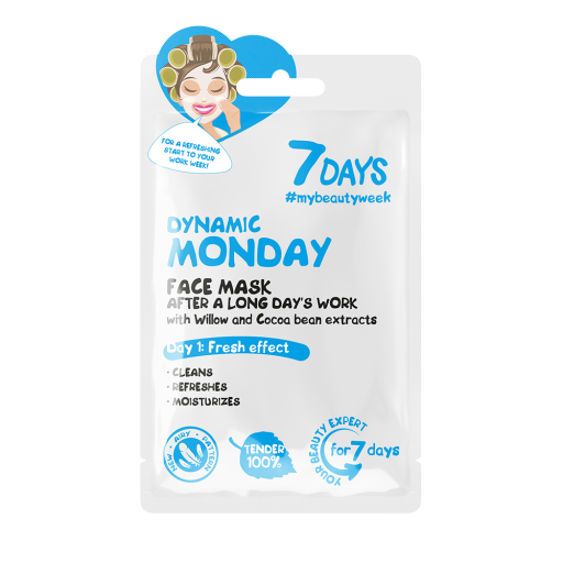 Masca de Fata 7DAYS Dynamic Monday Salcie & Boabe de Cacao 28g