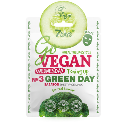 Masca Tip Servetel 7DAYS GoVegan Salad Wednesday Green Day 25g