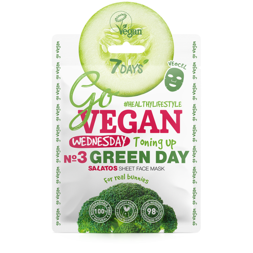 Masca Tip Servetel 7DAYS GoVegan Salad Wednesday Green Day 25g