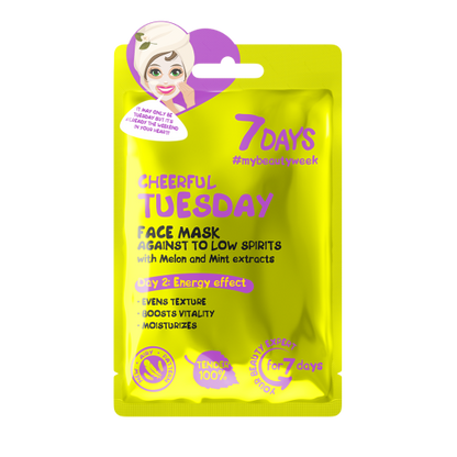 Masca de Fata 7DAYS Cheerful Tuesday Pepene & Menta 28g