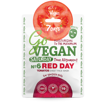 Masca Tip Servetel 7DAYS GoVegan Tomato Saturday Red Day 25g
