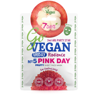 Masca Tip Servetel 7DAYS GoVegan Fruity Friday Pink Day 25g